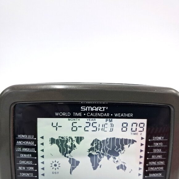 Intertan Smart2 World Time LCD Desk Clock -Transparant-Model 63-712 Radio Shack - Picture 5 of 15